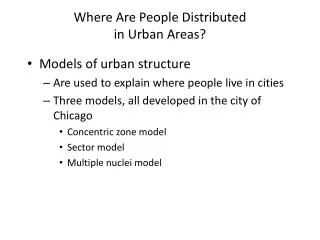 Where Are People Distributed in Urban Areas?