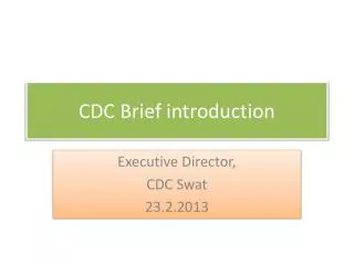 CDC Brief introduction