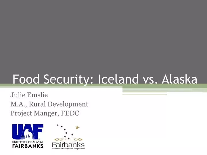 food security iceland vs alaska