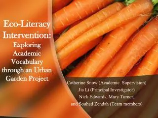 Eco-Literacy Intervention: Exploring Academic Vocabulary through an Urban Garden Project