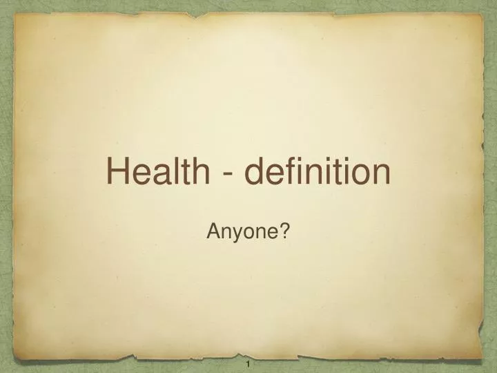 health definition