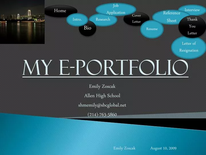 PPT My E Portfolio PowerPoint Presentation Free Download ID 1561146