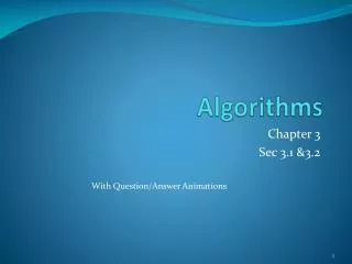 Algorithms