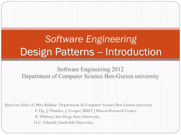 software engineering design patterns introduction