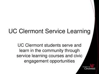 UC Clermont Service Learning