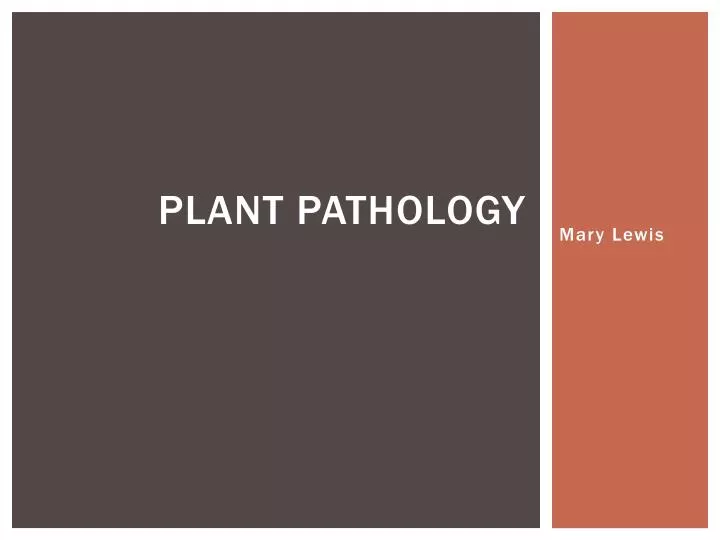 plant pathology