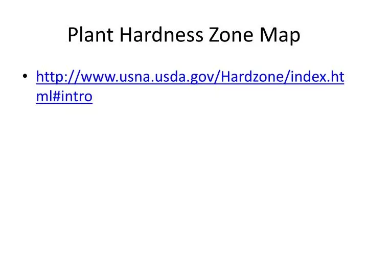 plant hardness zone map
