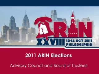 2011 ARIN Elections