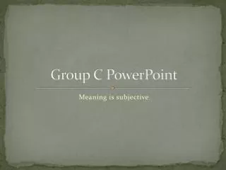 Group C PowerPoint