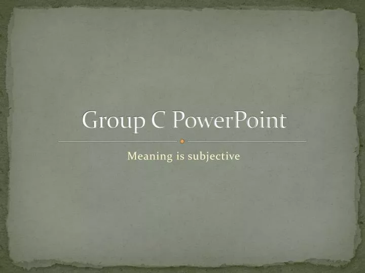 group c powerpoint