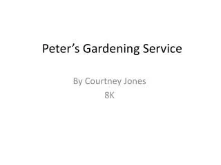 Peter’s Gardening Service