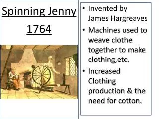 Spinning Jenny 1764