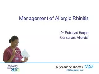 Management of Allergic R hinitis