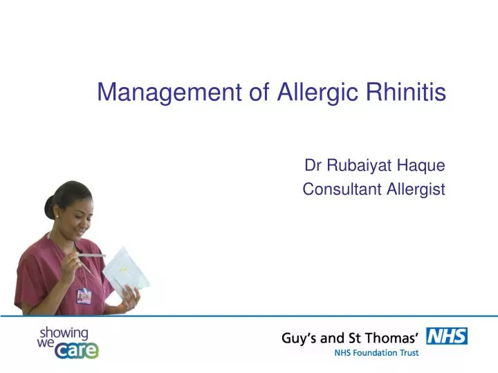 management of allergic r hinitis