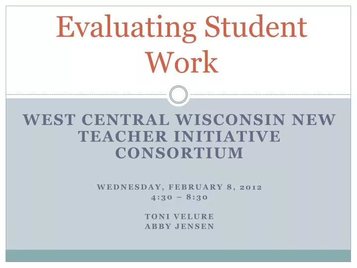 evaluating student work