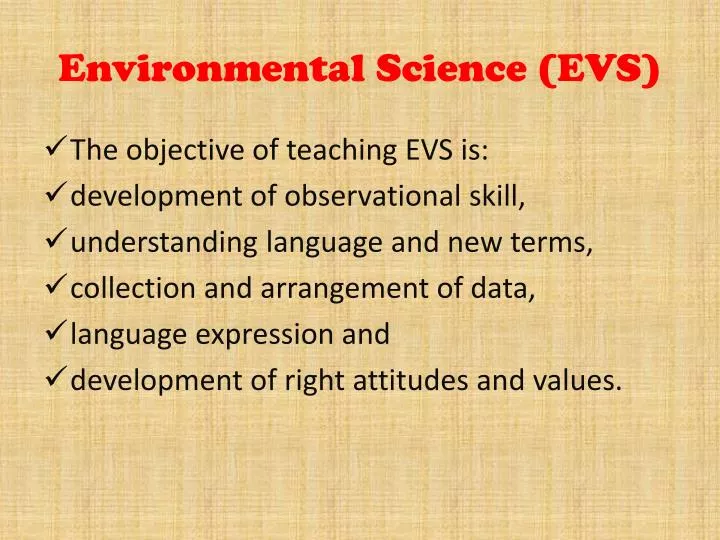 environmental science evs