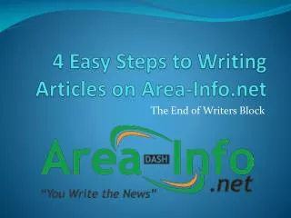 4 Easy Steps to Writing Articles on Area-Info.net