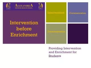 Providing Intervention and Enrichment for Students