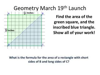Geometry March 19 th Launch