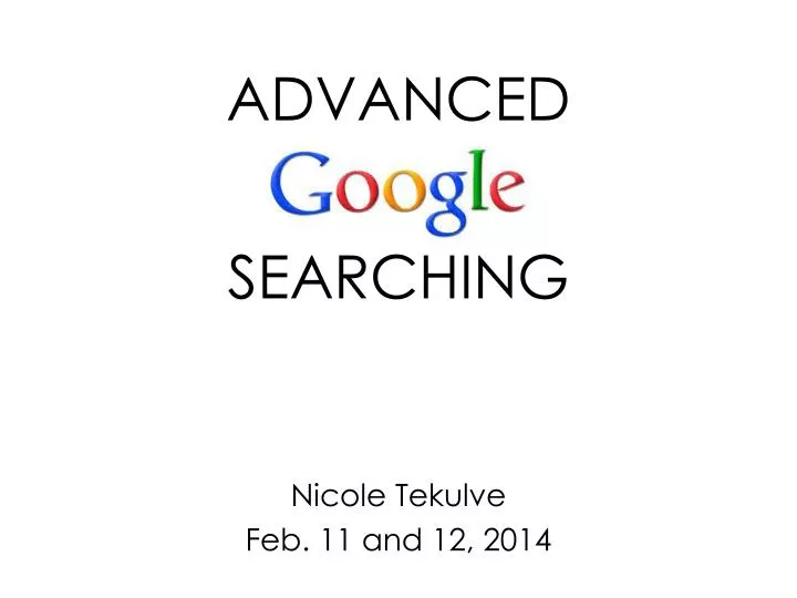 advanced searching