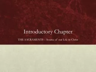 Introductory Chapter