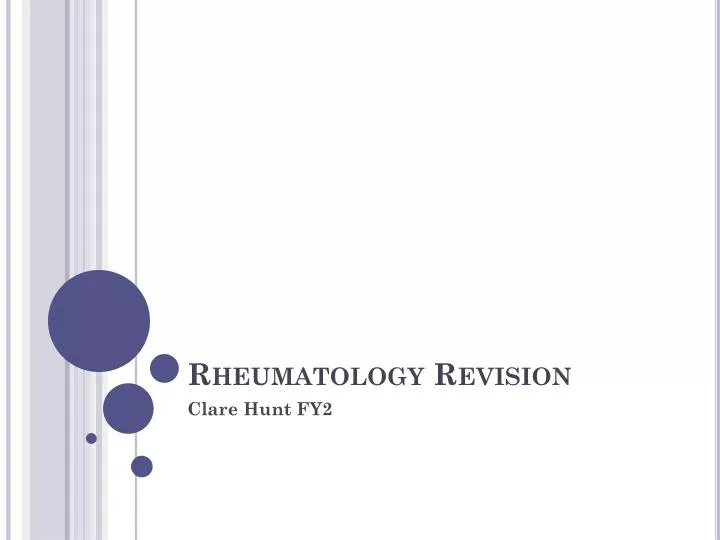 rheumatology revision