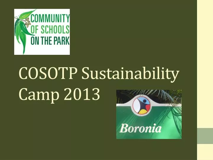 cosotp sustainability camp 2013