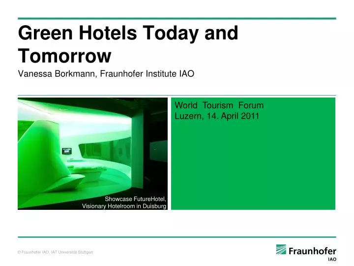 green hotels today and tomorrow