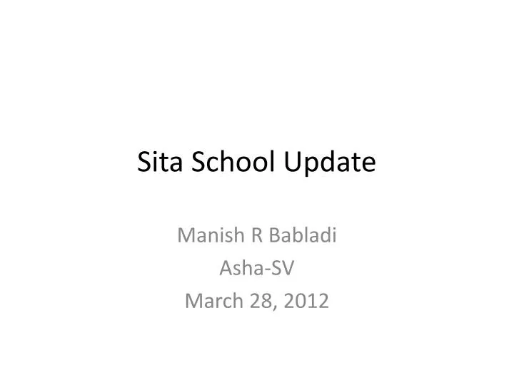 sita school update