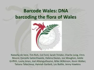 Barcode Wales: DNA barcoding the flora of Wales