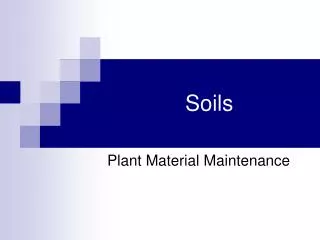 Soils