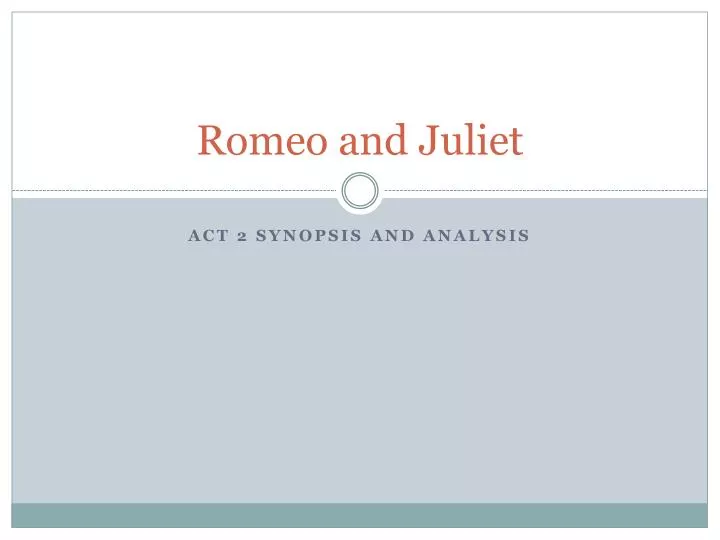 romeo and juliet