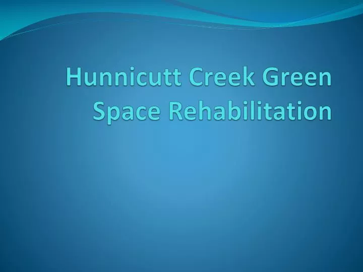 hunnicutt creek green space rehabilitation