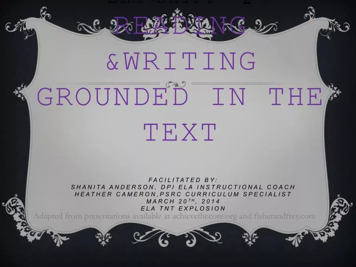 ela shift 2 reading writing grounded in the text