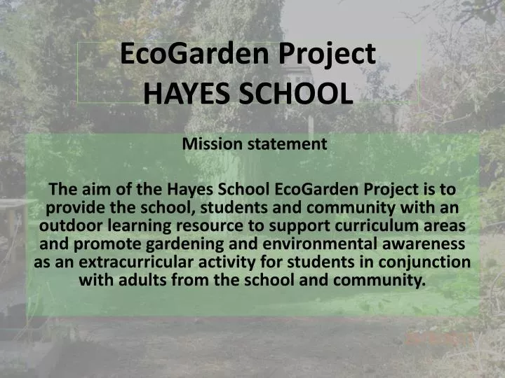 ecogarden project hayes school