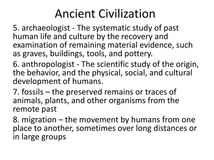 ancient civilization