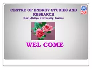 CENTRE OF ENERGY STUDIES AND RESEARCH Devi Ahilya University, Indore