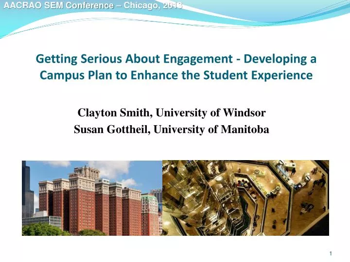 getting serious about engagement developing a campus plan to enhance the student experience