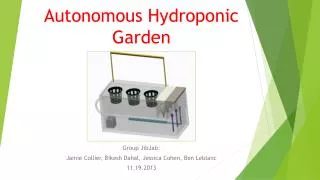 Autonomous Hydroponic Garden