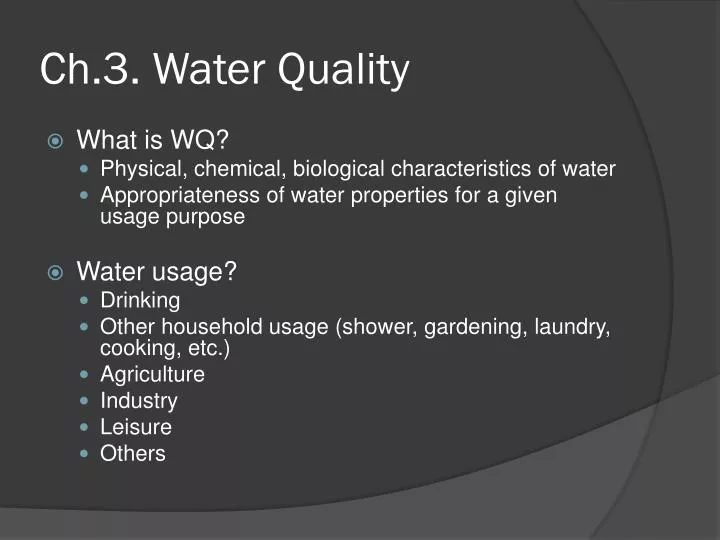 ch 3 water quality