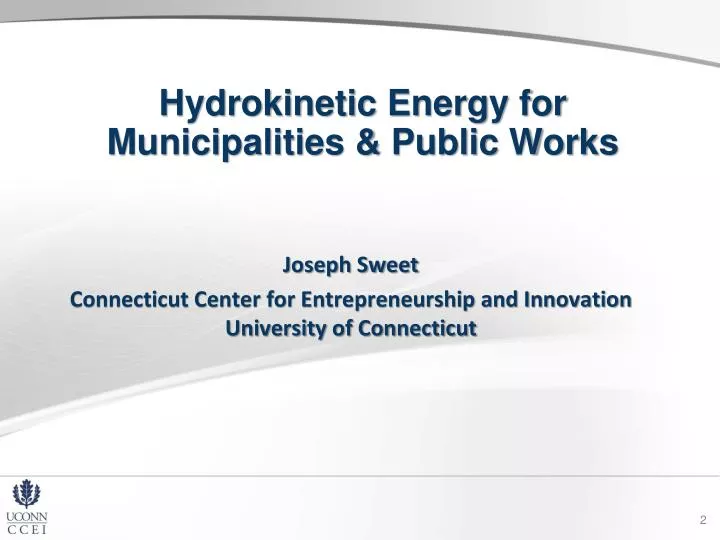 hydrokinetic energy for municipalities public works