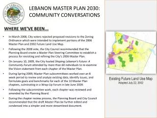 Existing Future Land Use Map Adopted July 22, 2002