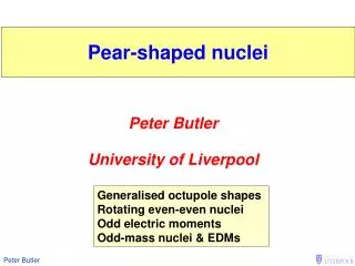 Peter Butler University of Liverpool