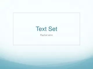 Text Set
