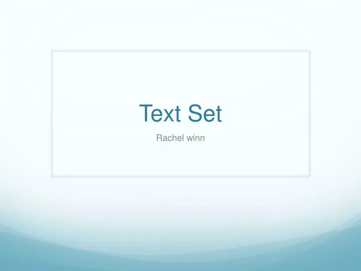 text set