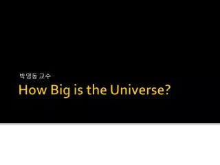 How Big is the Universe?