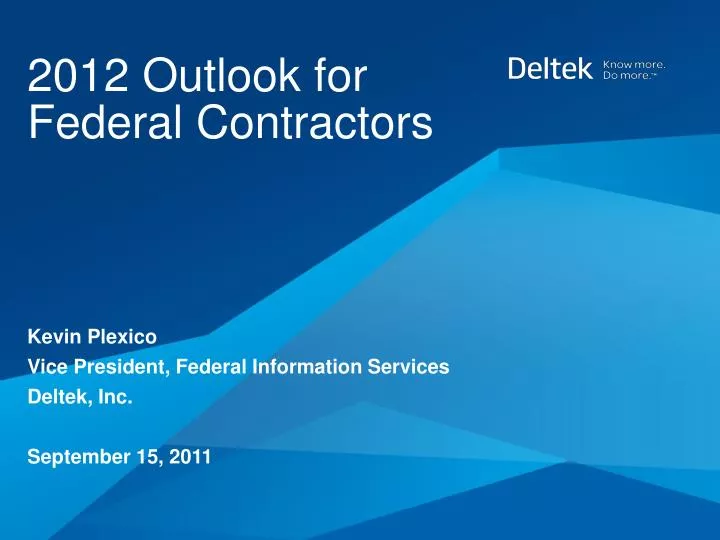 2012 outlook for federal contractors
