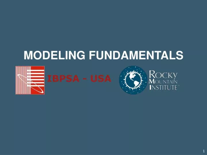 modeling fundamentals