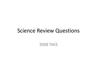 Science Review Questions