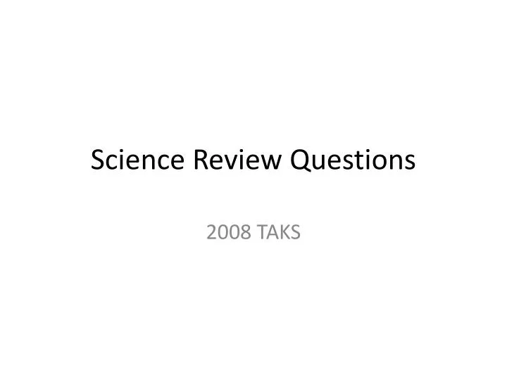 science review questions